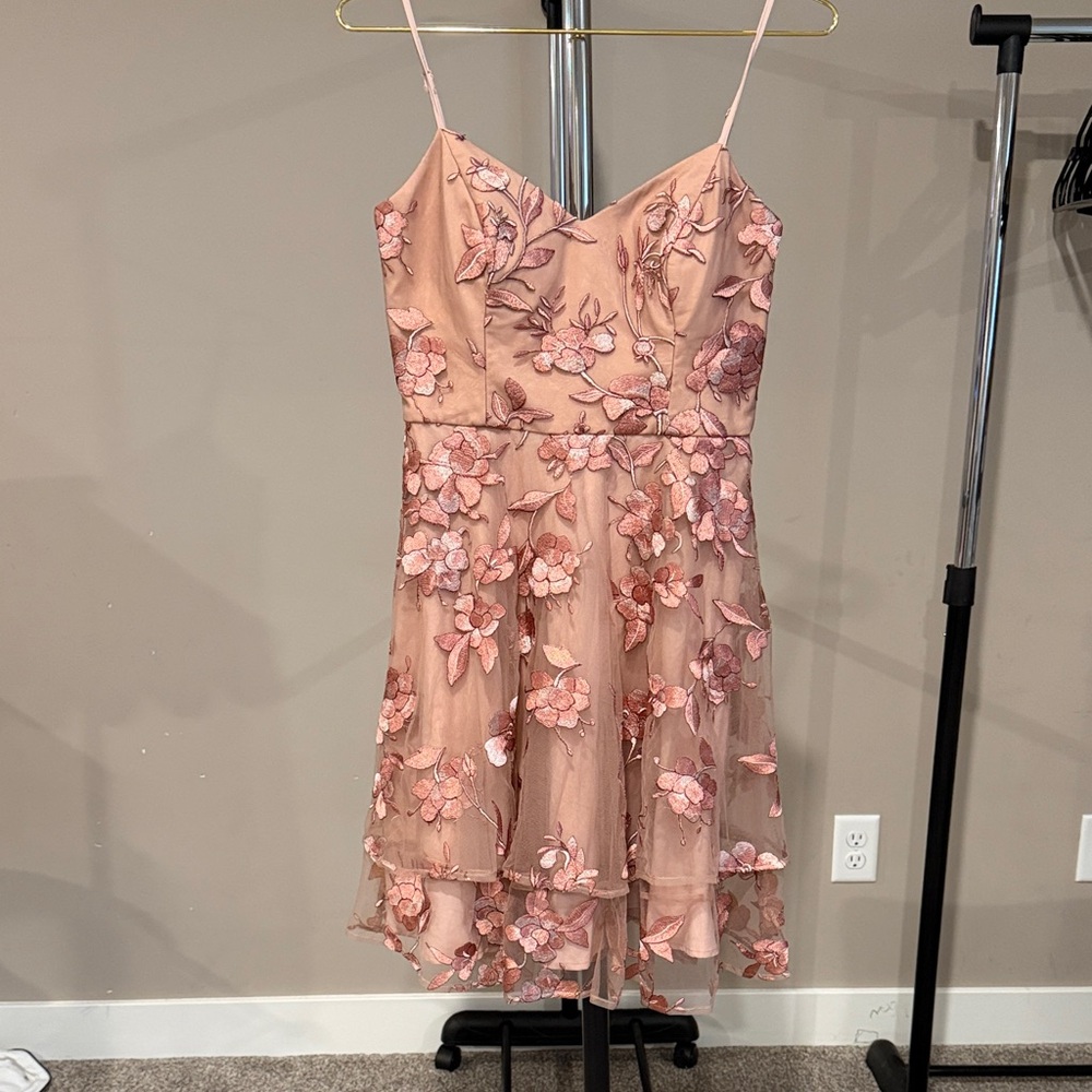 Ever New Blush Pink Floral Mini Dress
